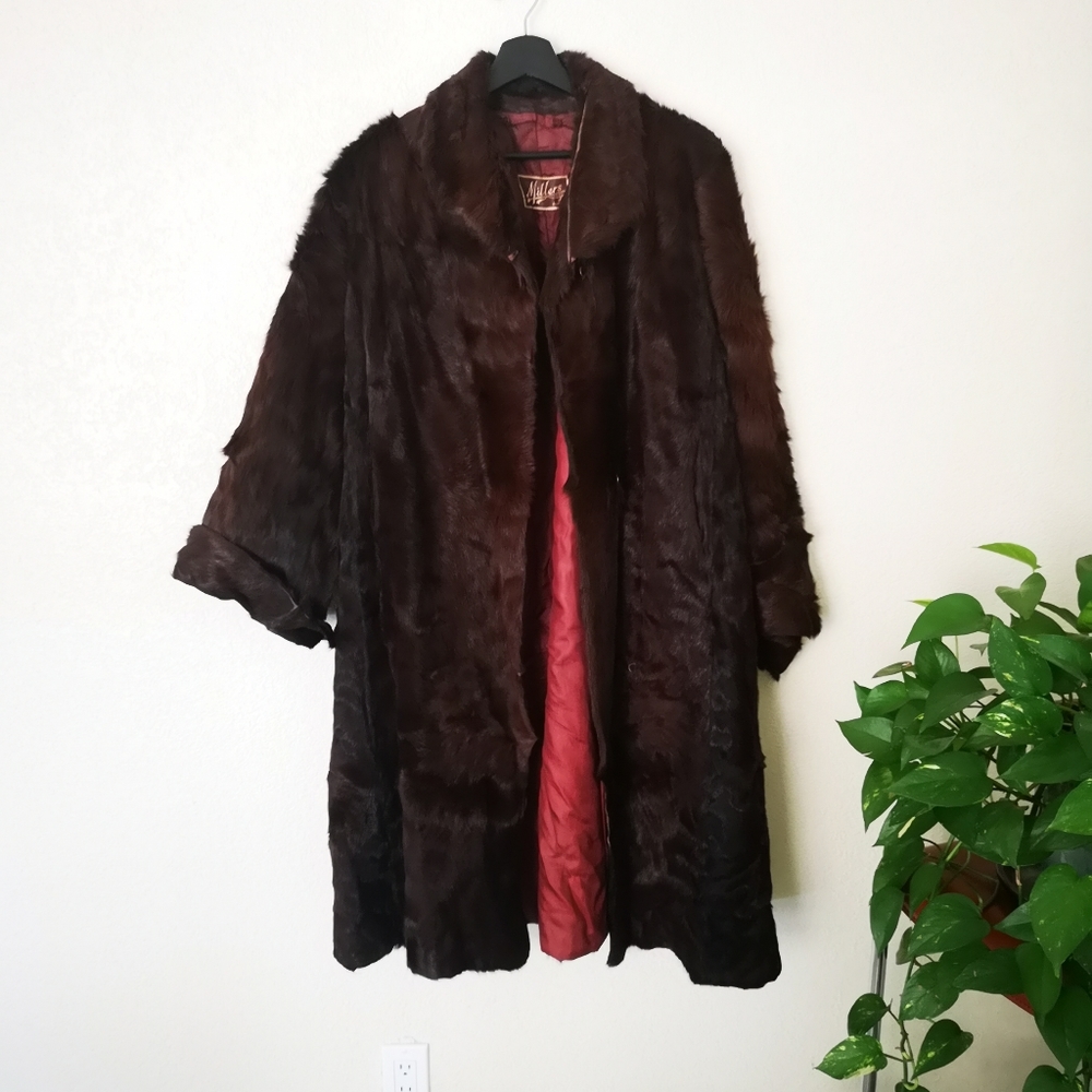 Cowhide fur coat